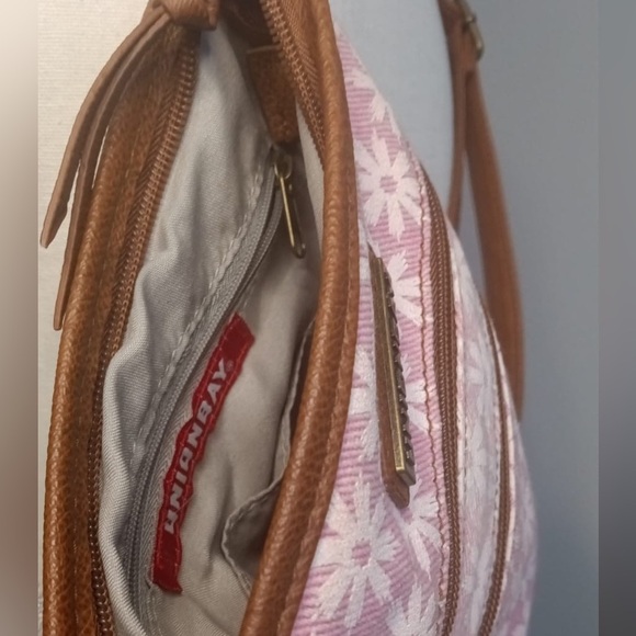 Unionbay Crossbody Purse Fabric Pink Flowers Small - Picture 5 of 7